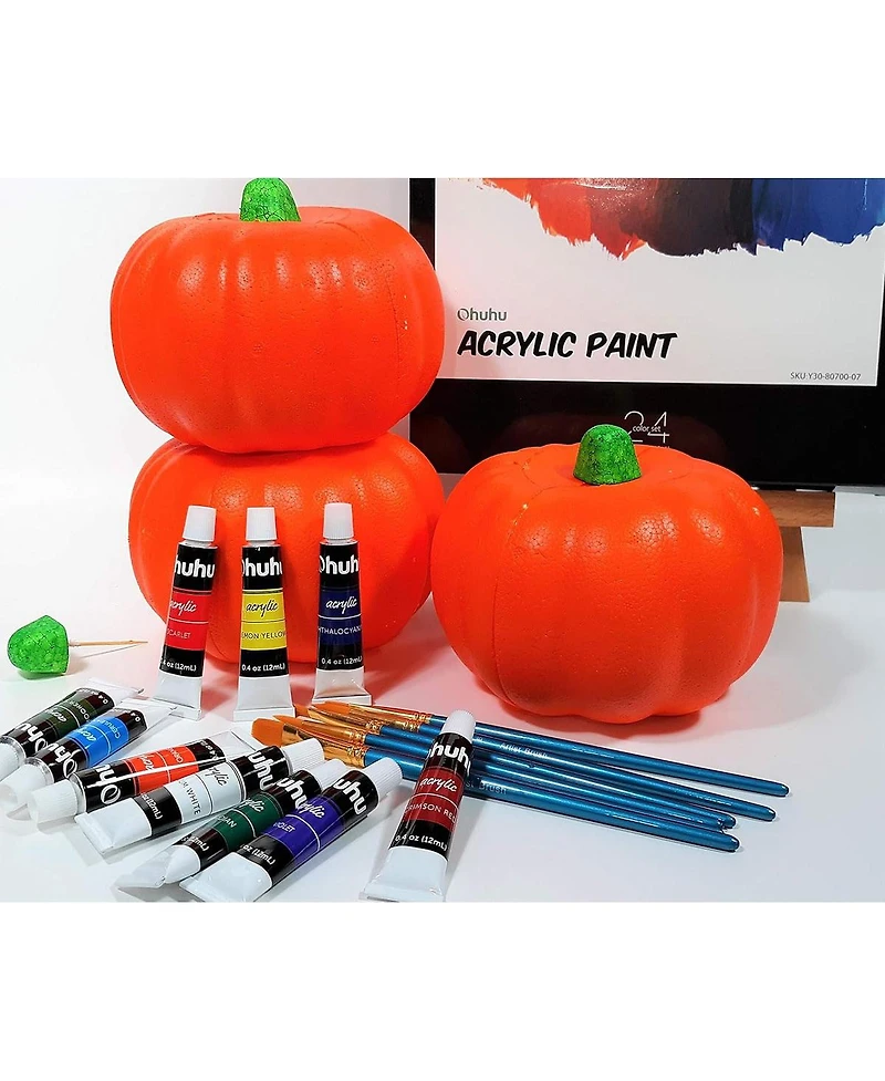 24ct Acrylic Paint Tubes with 6 Brushes Y30-80700-07