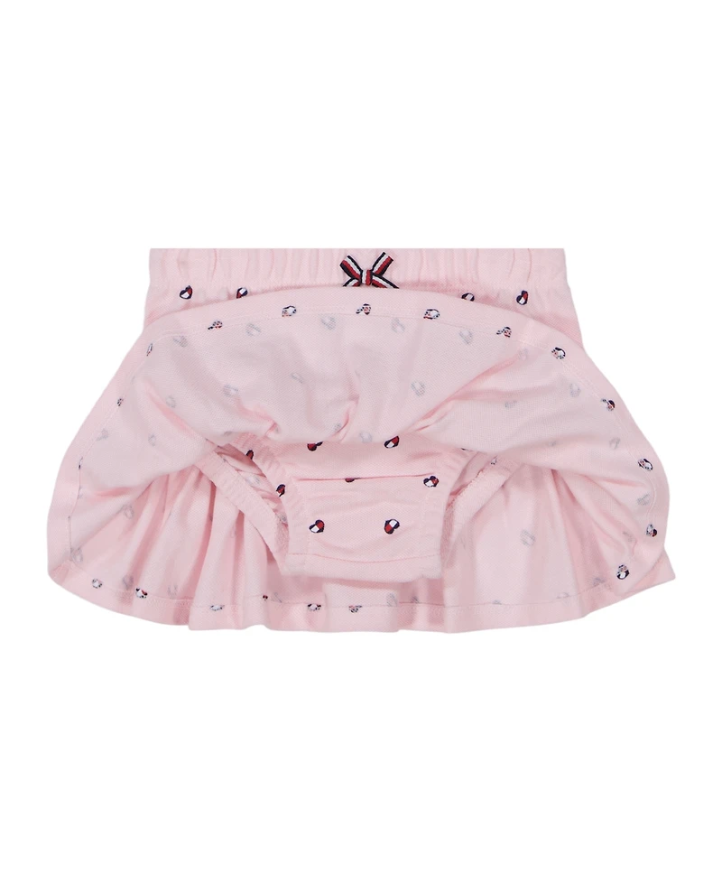 Tommy Hilfiger Baby Girl 2-Piece Sleeveless Pique Polo and Bloomer Shorts Set