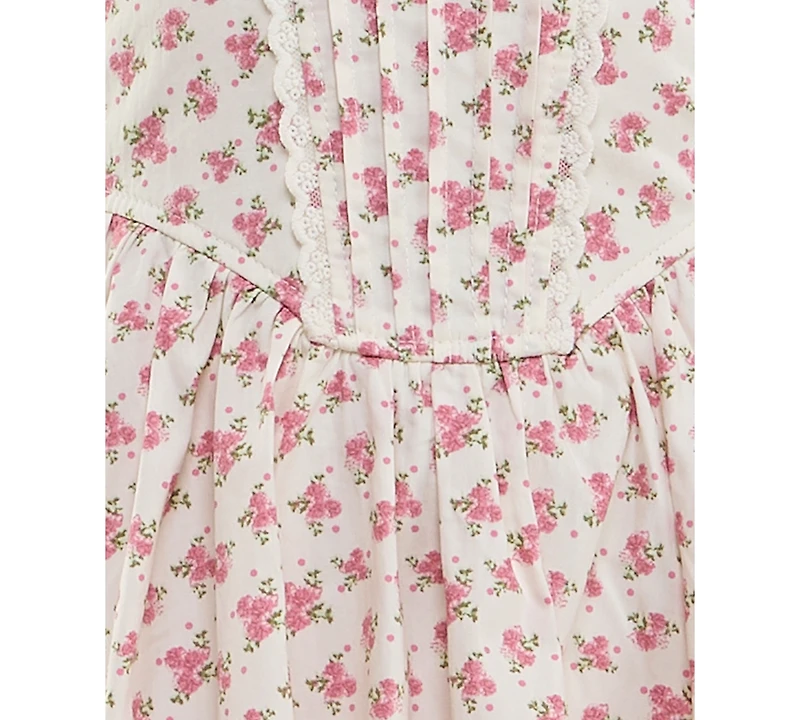 Trixxi Juniors' Cotton Printed Corset-Style Mini Dress