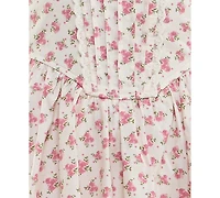 Trixxi Juniors' Cotton Printed Corset-Style Mini Dress