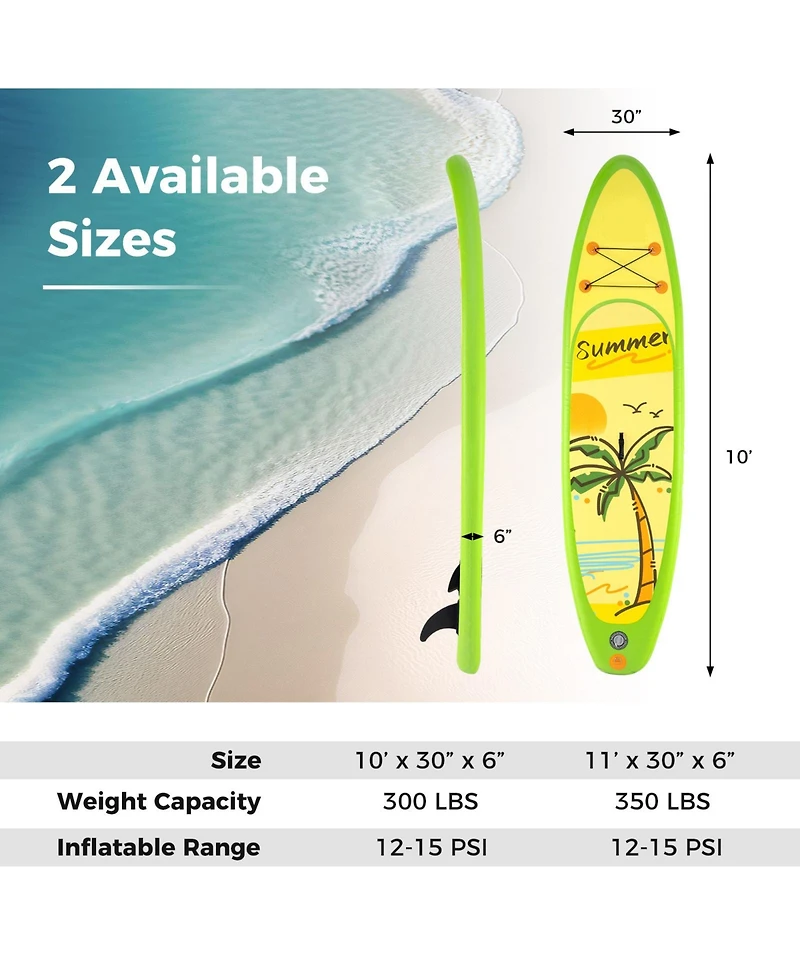 Inflatable Stand up Paddle Board iSUP Board Accessories with 3 Fins