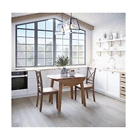 Simplicity Solid Wood Classic Cross-Back Dining Chair (Set of 2
