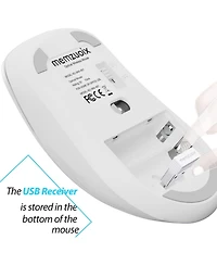 memzuoix 2.4G Portable Wireless Mouse, 1200 Dpi Mobile Optical Cordless Mice with Usb Receiver for Computer, Laptop, Pc, Desktop, MacBook, 5 Buttons