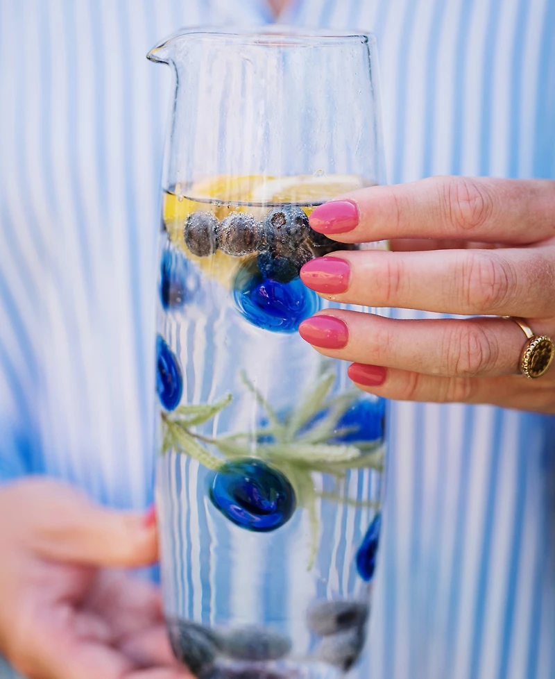 Vietri Drop Glass Pitcher