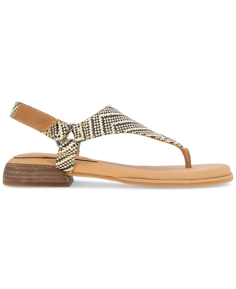 Gentle Souls Women's Holly Woven Thong Flat Sandals