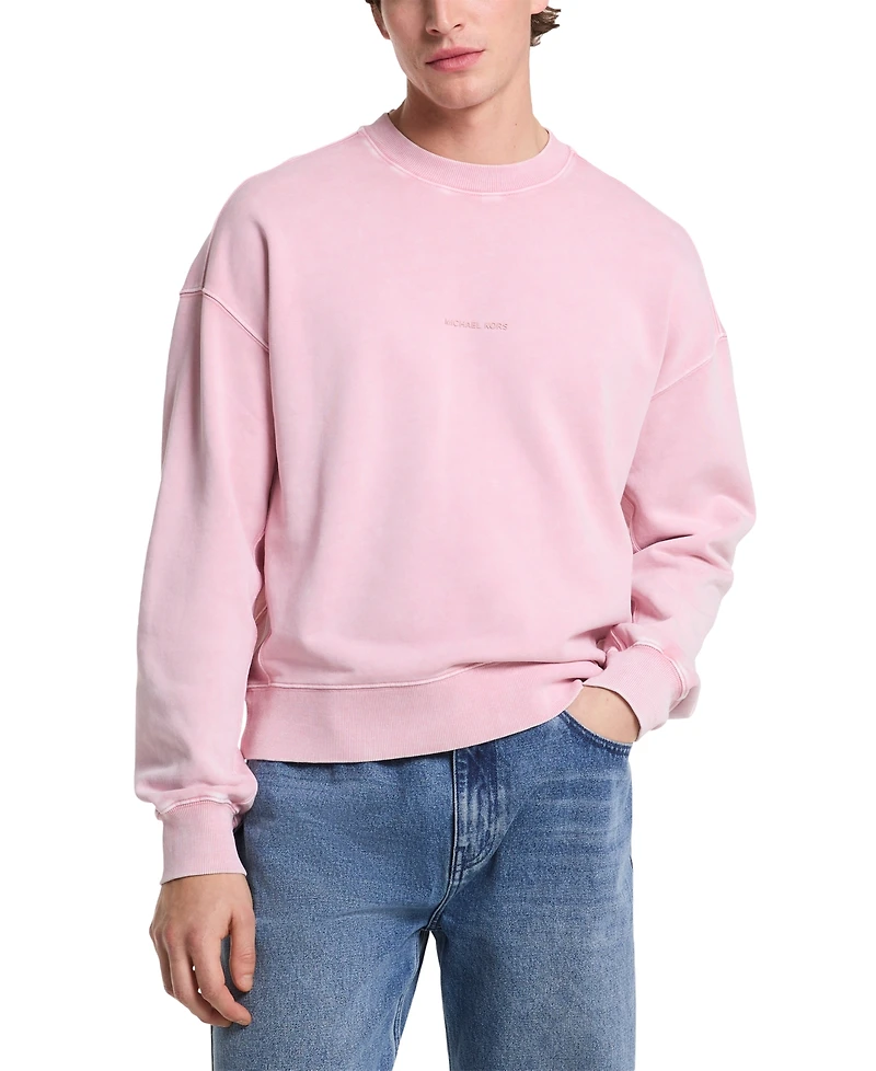 Michael Kors Men's French Terry Crewneck Logo Sweatshirt