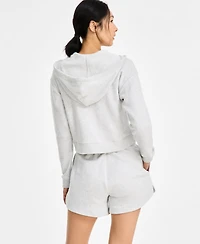 Id Ideology Women's Cropped Zippered Hoodie, Exclusively at Macy's