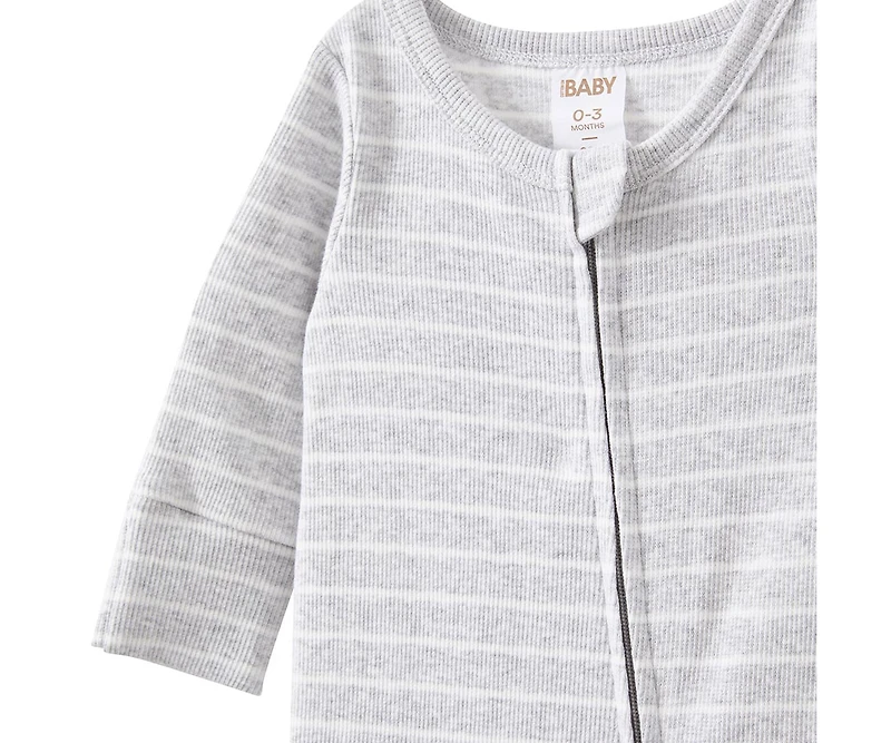 Cotton On Baby Boys The Billie Long Sleeve Rib Romper