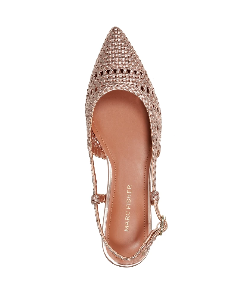 Marc Fisher Women's Kelysa Woven Slingback Flats