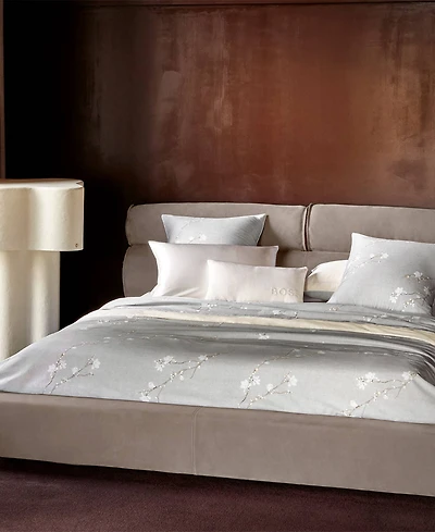 Boss Home by Hugo Boss Almond Flowers 300 Thread Count Cotton Flat Sheet, King