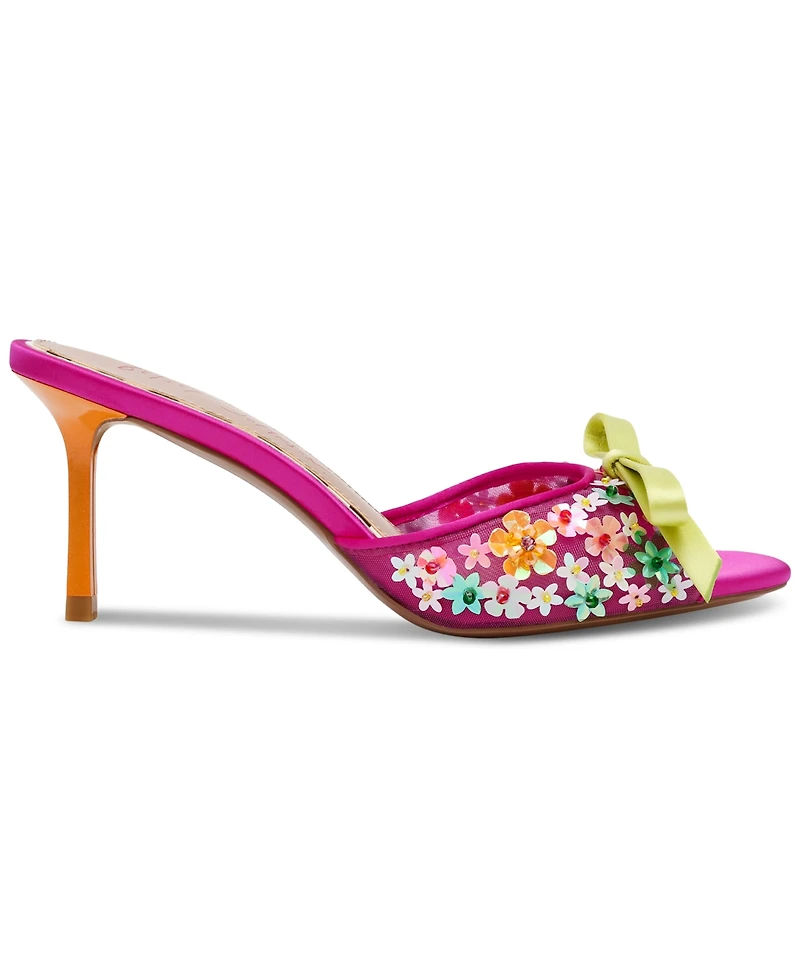 Betsey Johnson Women's Naddia Ditzy Floral Stiletto Slip-On Mules