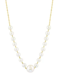 Effy Cultured Freshwater Pearl (3-1/2 & 6-1/2mm) Collar Necklace in 14k Gold, 18" + 2-1/5" extender