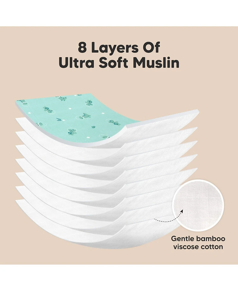 KeaBabies 5pk Softe Muslin Burp Cloths for Baby Girls and Boys, Organic Burping Babies, Clothes