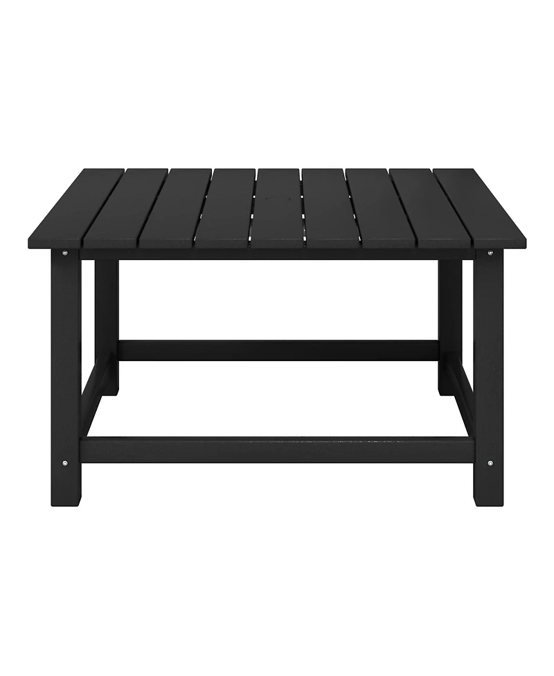 Low Outdoor Hdpe Square Patio Coffee Table