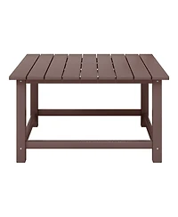 Low Outdoor Hdpe Square Patio Coffee Table