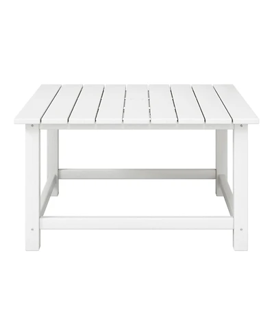 Low Outdoor Hdpe Square Patio Coffee Table