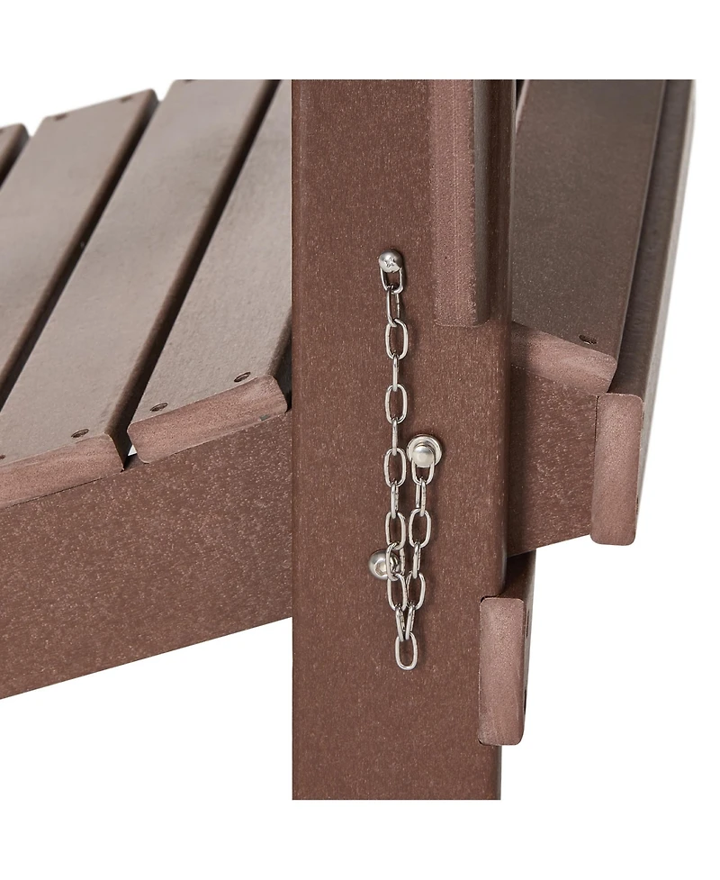 5-Piece Hdpe Folding Adirondack Chair Outdoor Patio Conversation Set