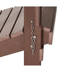 5-Piece Hdpe Folding Adirondack Chair Outdoor Patio Conversation Set