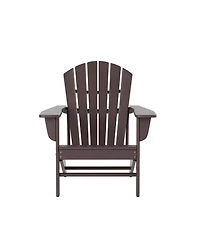 5-Piece Outdoor Patio Hdpe Adirondack Chair With Round Coffee Table Conversation Set