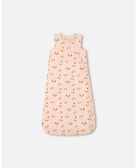 Deux par Deux Baby Girls Printed Muslin Sleep Sack Peach With Pears - Infant|Toddler