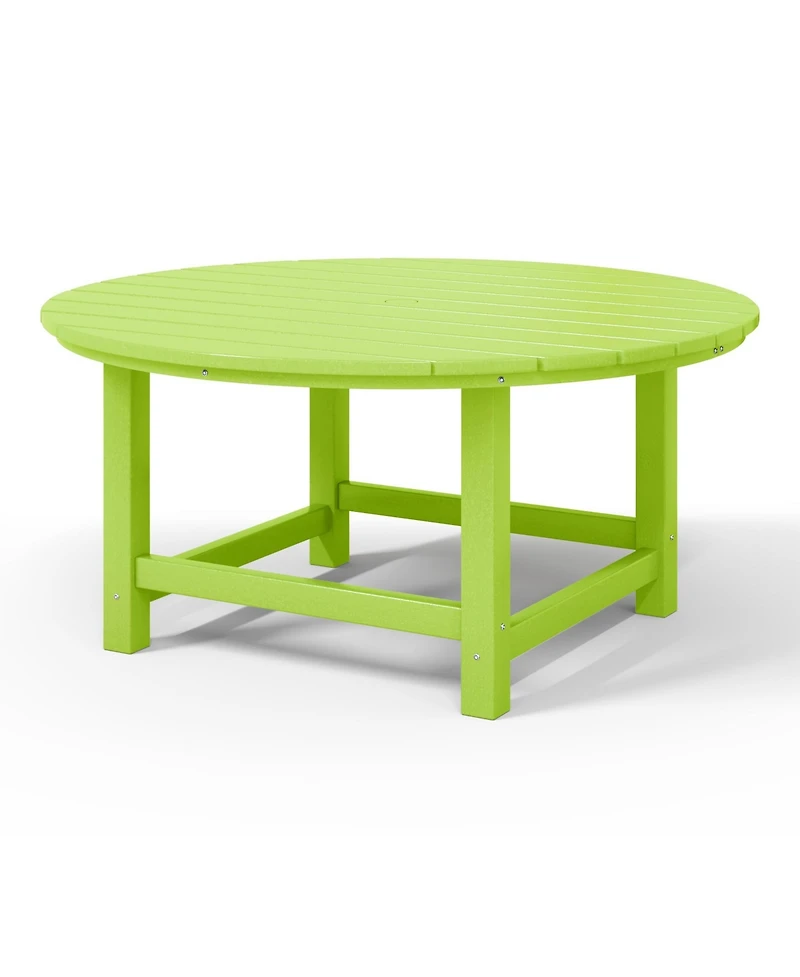 Low Outdoor Hdpe Round Patio Coffee Table