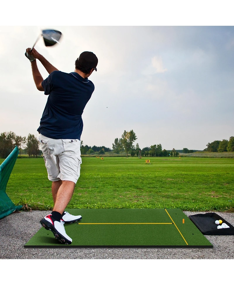 5 x 3 ft Artificial Turf Grass Practice Mat for Indoors and Outdoors