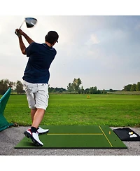 5 x 3 ft Artificial Turf Grass Practice Mat for Indoors and Outdoors