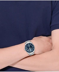 Lacoste Men's Boston Silver Tone Stainless Steel Bracelet Watch