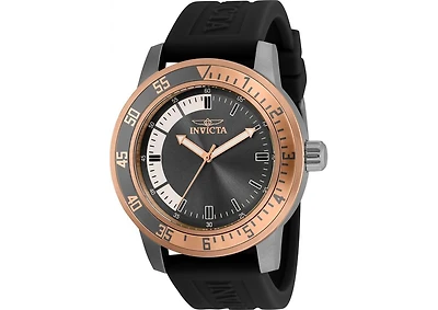 Invicta Men's 35687 Specialty Quartz 3 Hand White, Gunmetal Dial Watch