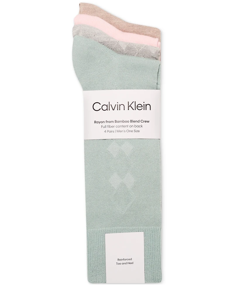 Calvin Klein Men's 4-Pk. Crew Dress Socks