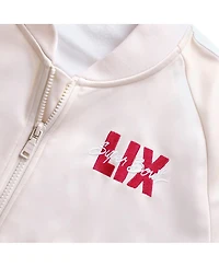 Wear by Erin Andrews Women's Tan Super Bowl Lix Team Print Track Jacket