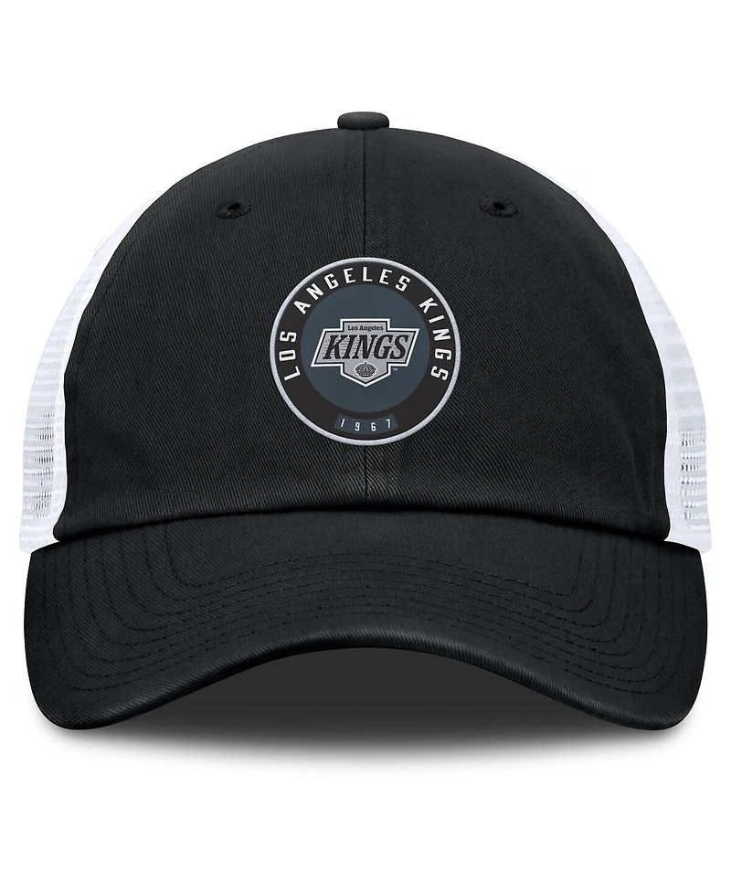 Fanatics Men's Black/White Los Angeles Kings Averie Trucker Adjustable Hat