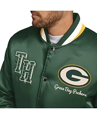 Tommy Hilfiger Men's Green Bay Packers Dante Full-Snap Satin Jacket