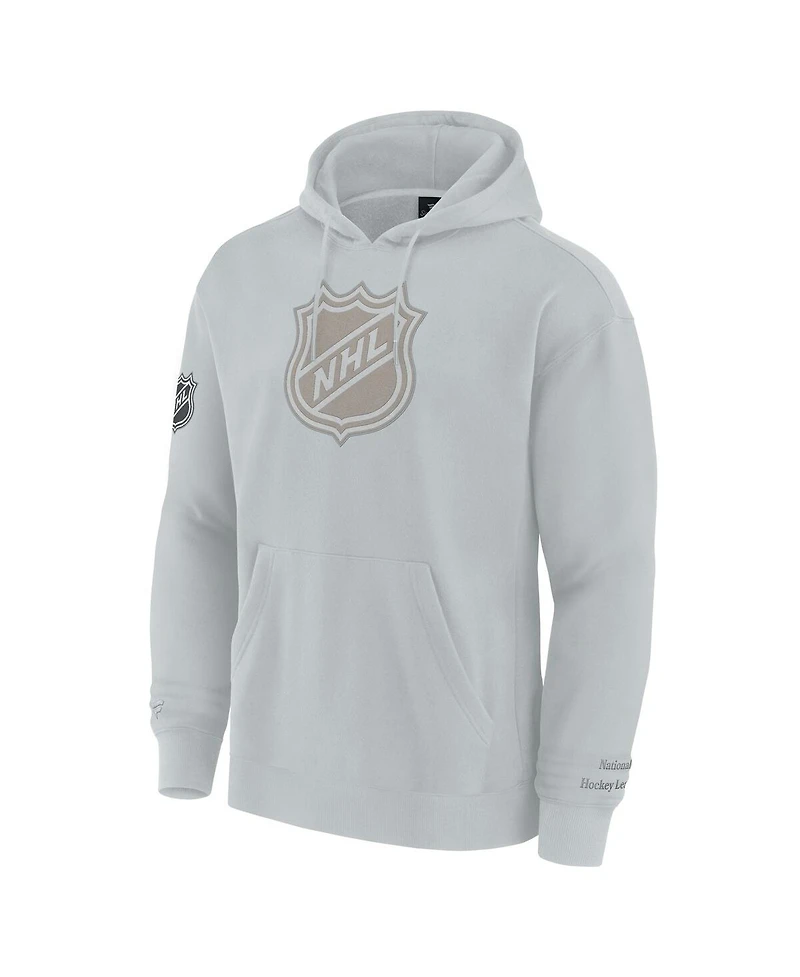 Fanatics Men's Gray Nhl Elements Pace Pullover Hoodie