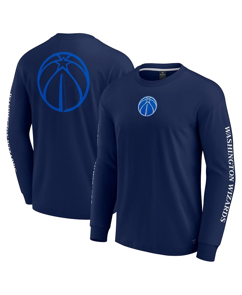 Fanatics Men's Navy Washington Wizards Elements Strive Long Sleeve T-Shirt