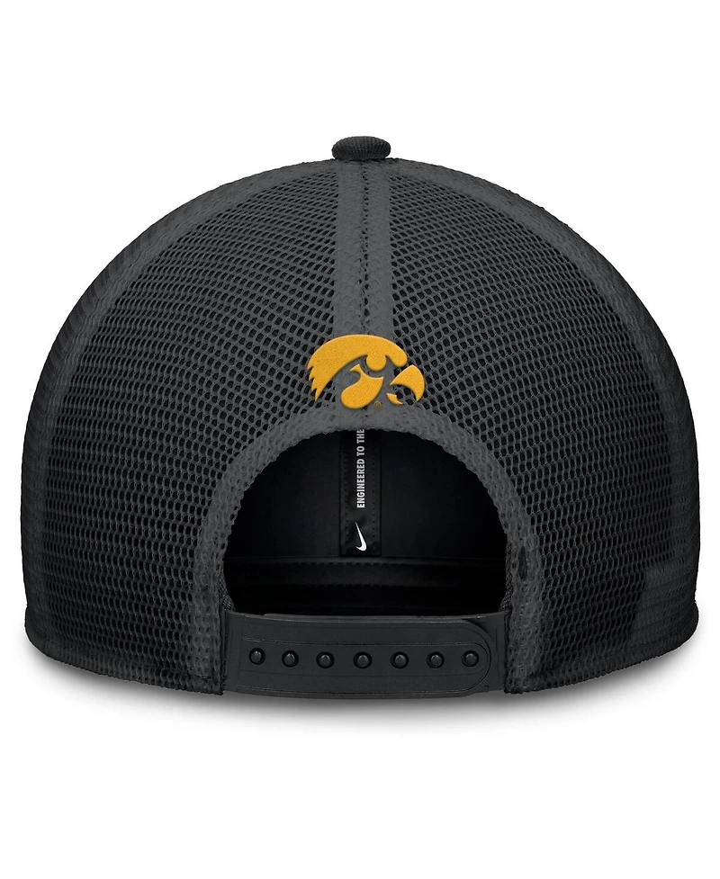 Nike Men's Black Iowa Hawkeyes Rise Adjustable Hat