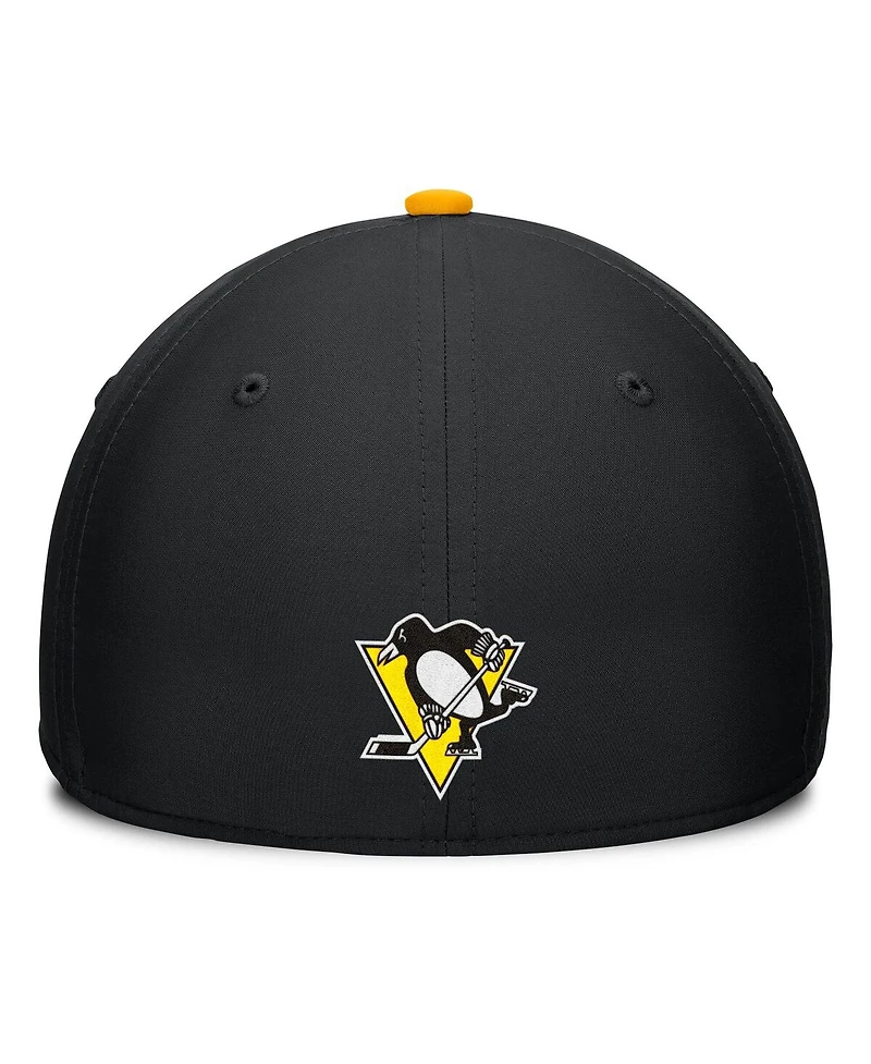 Fanatics Men's Black/Gold Pittsburgh Penguins Authentic Pro Rink Team Code Flex Hat