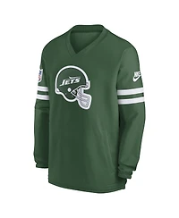 Nike Men's Green New York Jets 2023 Sideline V-Neck Pullover Windshirt