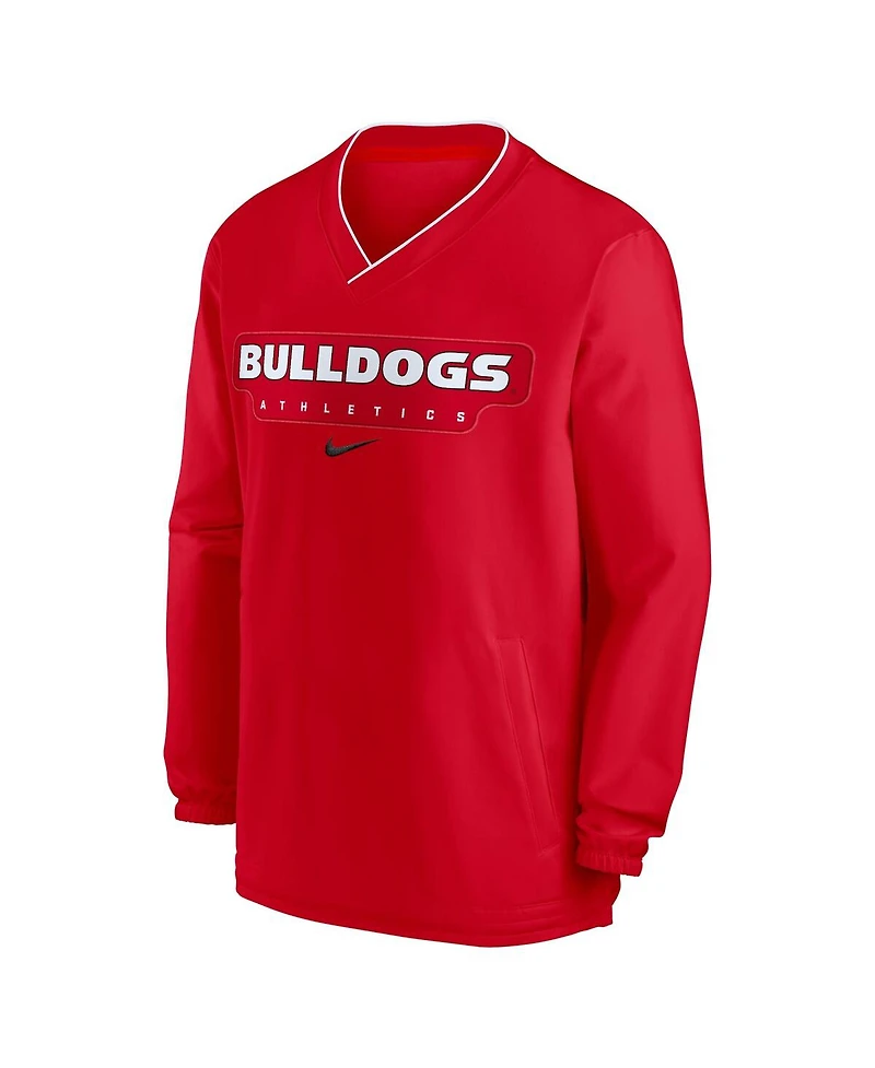 Nike Men's Red Georgia Bulldogs 2024 Sideline Pullover Windshirt