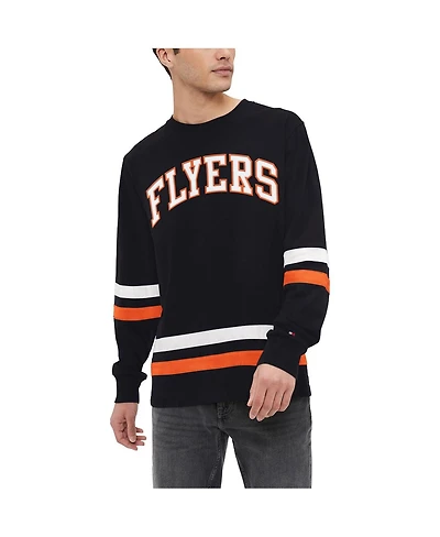Tommy Hilfiger Men's Black Philadelphia Flyers Nolan Long Sleeve T-Shirt