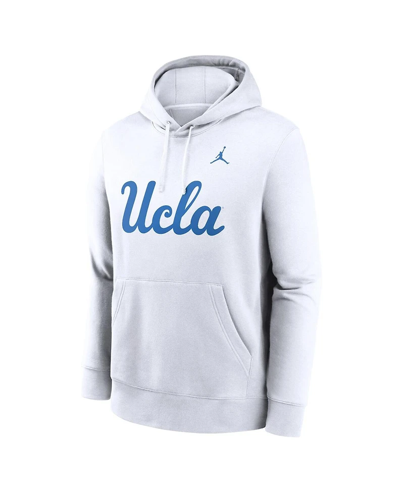 Jordan Men's White Ucla Bruins Primetime Club Fleece Pullover Hoodie