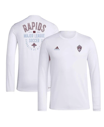 Adidas Men's White Colorado Rapids Local Stoic Long Sleeve T-Shirt