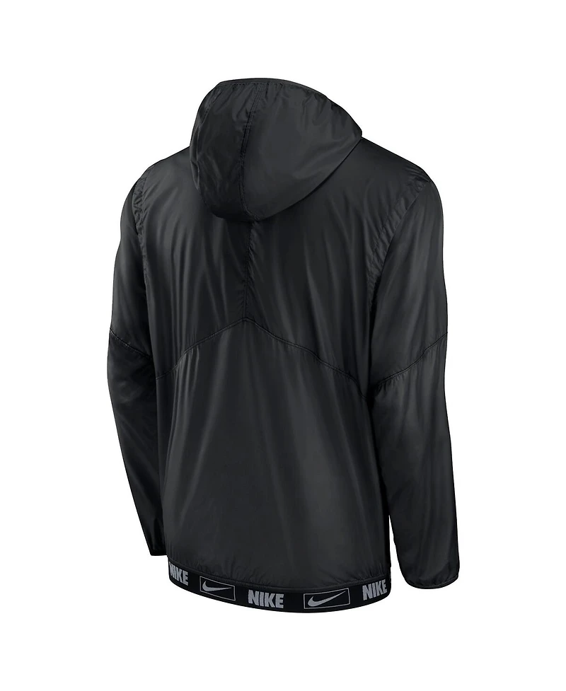 Nike Men's Black St. Louis Cardinals Authentic Night Game Performance Half-Zip Windbreaker