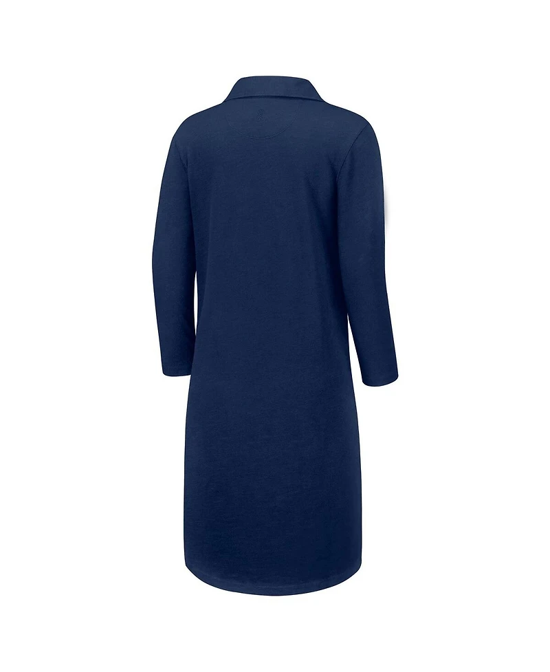 Tommy Bahama Women's Navy Dallas Cowboys Ashby Isles Three-Quarter Length Sleeve Pullover Jersey Dress