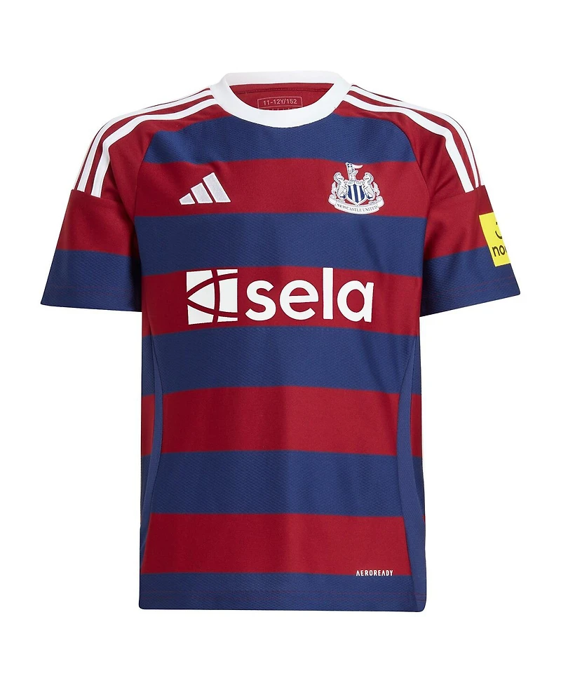 Adidas Big Boys and Girls Burgundy Newcastle United 2024/25 Away Replica Jersey