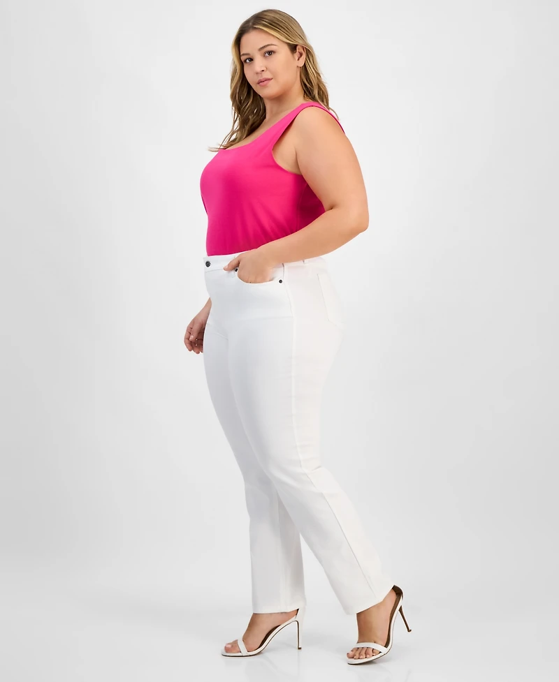 Kasper Plus Straight-Leg Jeans