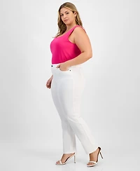 Kasper Plus Straight-Leg Jeans