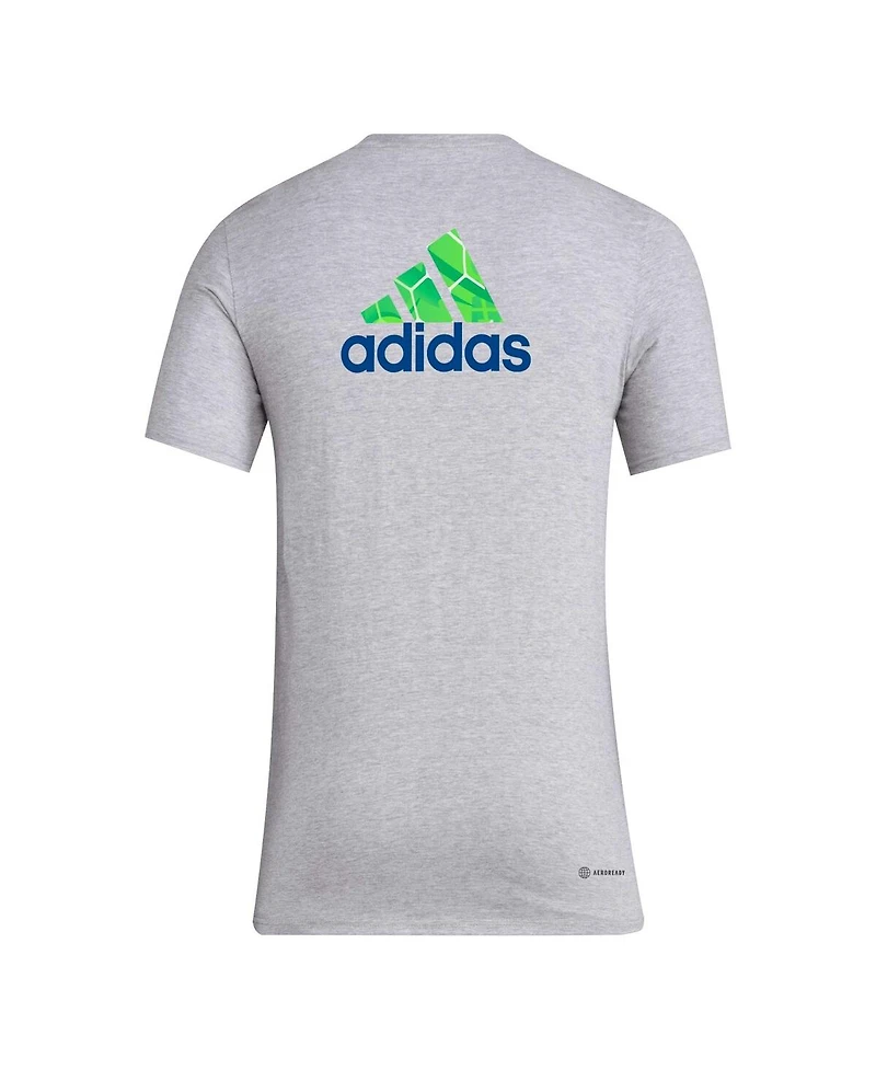 Adidas Men's Heather Gray Seattle Sounders Fc Local Pop Aeroready T-Shirt