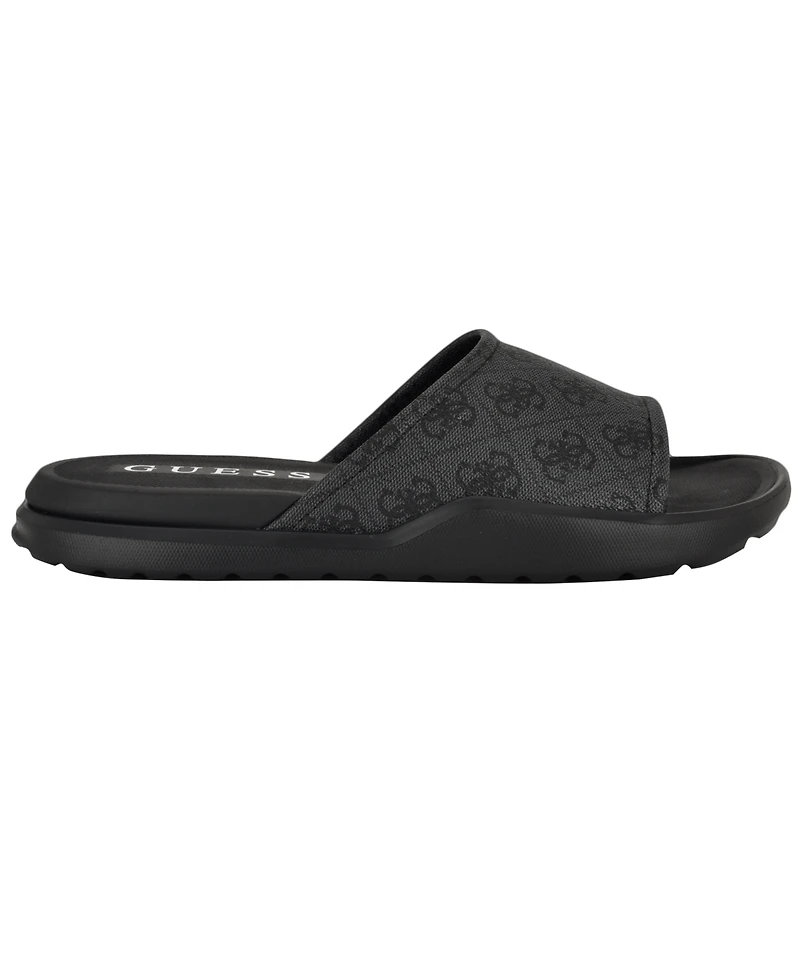 Guess Men's Magaria Branded Elevated Pool Slides
