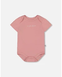Deux par Deux Baby Girls Organic Cotton Onesie Soft Pink